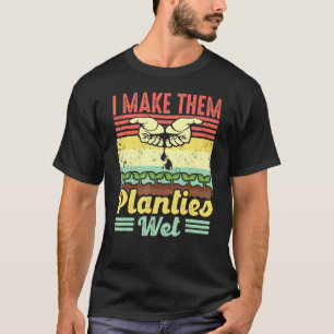 Retro  ik maak ze planten Natte Plant Garde T-shirt