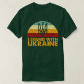 Retro Ik sta in Oekraïne T-shirt (Design voorkant)