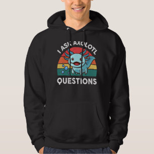 Retro Ik stel Axolotl Vragen Kinder Peuter Boy Fun Hoodie