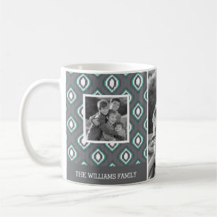 Retro Ikat Tribal Patroon   Foto's en tekst van de Koffiemok
