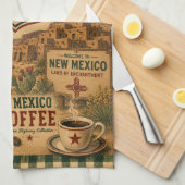Retro Illinois Highway Coffee Diner Reizen Theedoek (Quarter Fold)