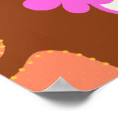 Retro Illustrated Floral Wall Art Poster (Hoek)