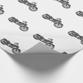 Retro illustratie motorfiets - Achtergrond kiezen Cadeaupapier (Hoek)