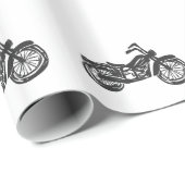 Retro illustratie motorfiets - Achtergrond kiezen Cadeaupapier (Rol Hoek)