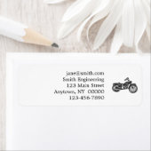 Retro illustratie motorfiets - Achtergrond kiezen Etiket (Insitu)