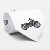 Retro illustratie motorfiets - Achtergrond kiezen Stropdas (Opgerold)