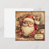 retro illustratie Santa Claus ho ho ho ho Feestdagenkaart (Voorkant / Achterkant)