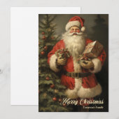 retro illustratie Sinterklaas | CADEAUS Feestdagenkaart (Voorkant / Achterkant)