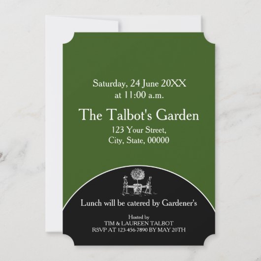 Retro illustratie Tuinders Tree Family Reunion I Kaart (Achterkant)