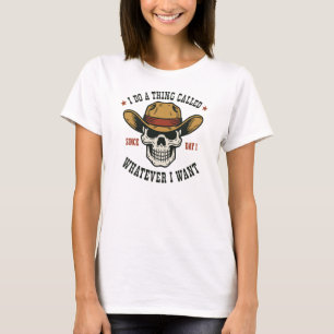 Retro illustratie van cowboy-schedel in westerse s t-shirt