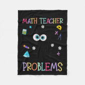 Retro I'm A Math Teacher Of Course I Have Problems Fleece Deken (Voorkant)