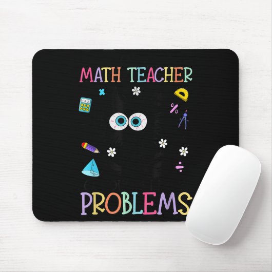 Retro I'm A Math Teacher Of Course I Have Problems Muismat (Met muis)