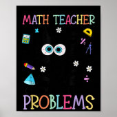 Retro I'm A Math Teacher Of Course I Have Problems Poster (Voorkant)
