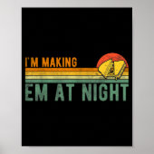 Retro Im Making Em At Night Cheese Sandwich Funny Poster (Voorkant)