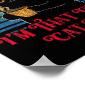 Retro I'm That Crazy Cat Lady Cat Lover Quote Funn Poster (Hoek)