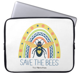 Retro Imker Bijenhouderij Biologische Honing Bij R Laptop Sleeve
