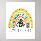 Retro Imker Bijenhouderij Biologische Honing Bij R Poster (Voorkant)
