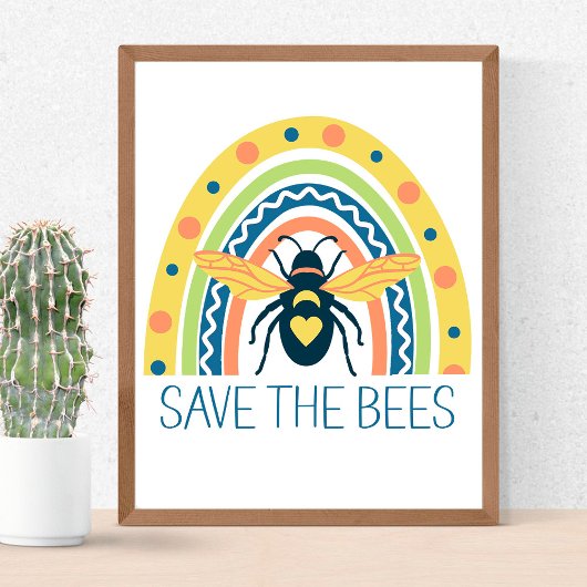 Retro Imker Bijenhouderij Biologische Honing Bij R Poster