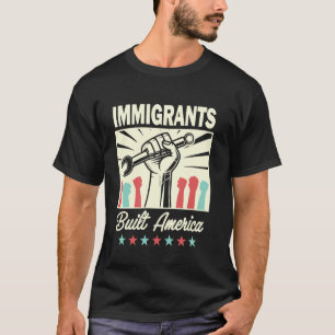 Retro Immigrant Legacy USA - Immigranten bouwden A T-shirt