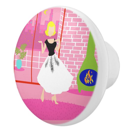 Retro in de roze knop (Rechts)