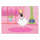 Retro in de roze tablet tafelkleed (Voorkant (Horizontaal))