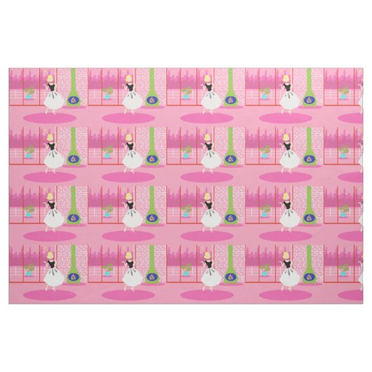 Retro in de roze verbinding stof (Yard (91,4 cm))