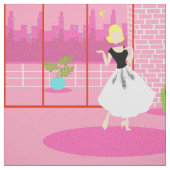 Retro in de roze verbinding stof (Swatch)