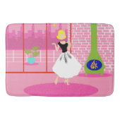 Retro in de roze Wisdiermat Badmat (Voorkant)