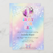 Retro In Haar Moeder Era Baby shower Uitnodiging (Voorkant / Achterkant)