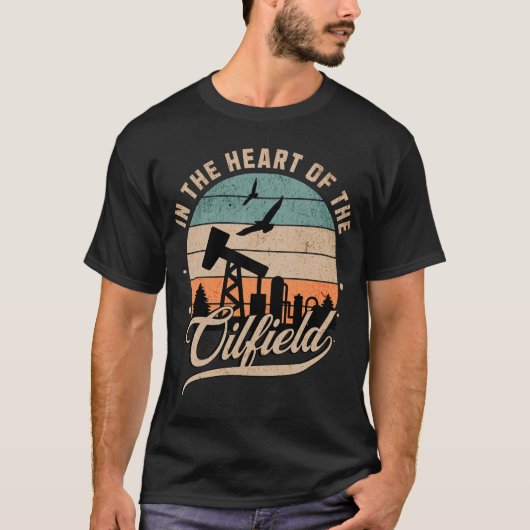 Retro in het hart van de olieveldwerker Oilman T-shirt (Voorkant)