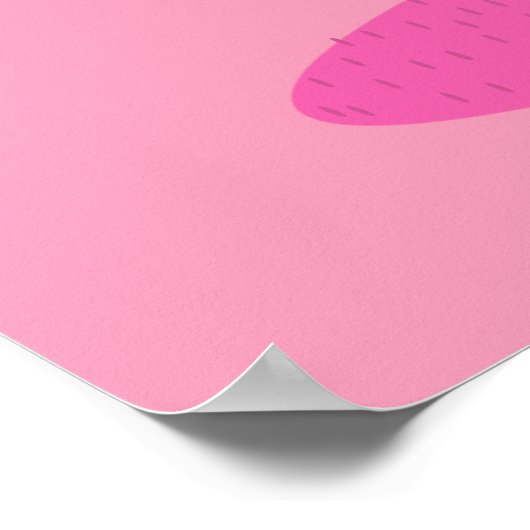 Retro in het roze Poster (Hoek)