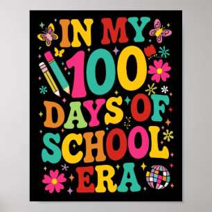 Retro in mijn 100 dagen van schooltijd 100ste dag poster