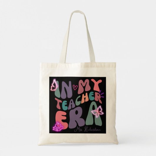 Retro In Mijn Leraar Tijdperk Neon Elementen Tote Bag (Achterkant)