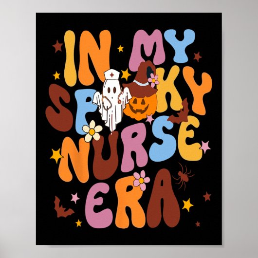 Retro In Mijn Spooky Verpleegster Era Grappig Spoo Poster (Voorkant)