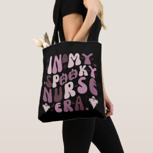 Retro in Mijn Spooky Verpleegster Era Quote Hallow Tote Bag