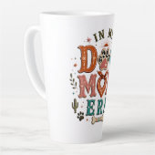 Retro In Mijn Tijdperk Als Hond Moeder Dames T-Shi Latte Mok (Linkerhoek)