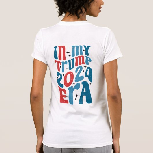 Retro 'In My Trump Era' 2024 T-shirt voor dames (Achterkant)