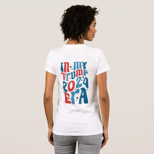 Retro 'In My Trump Era' 2024 T-shirt voor dames (Achterkant volledig)