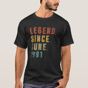 Retro in nood juni 1981 40th Birthday Gift 40Y T-shirt