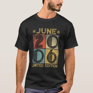 Retro in nood juni 2006 15e verjaardag cadeau 15e  t-shirt