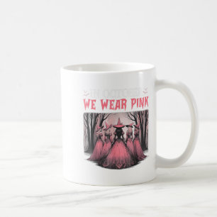 Retro In Oktober dragen we Roze Heks Borstkanker Koffiemok