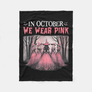 Retro In Oktober dragen we Roze Heksenborst Kanker Fleece Deken