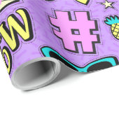 Retro in Paarse Cadeaupapier (Rol Hoek)