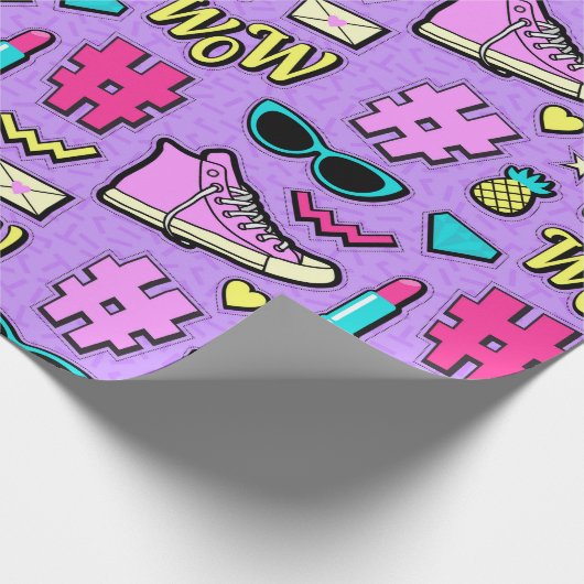 Retro in Paarse Cadeaupapier (Hoek)