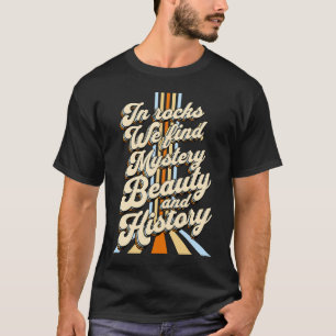 Retro in rotsen vinden we geologie rock verzamelen t-shirt