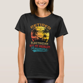 Retro in ruste elektricien niet meer mijn probleem t-shirt