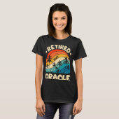 Retro in ruste gepensioneerde Oracle Retirement w T-shirt (Voorkant volledig)