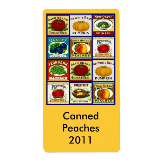 Retro inblikken pot etiketten ingeblikte goederen  (Voorkant)