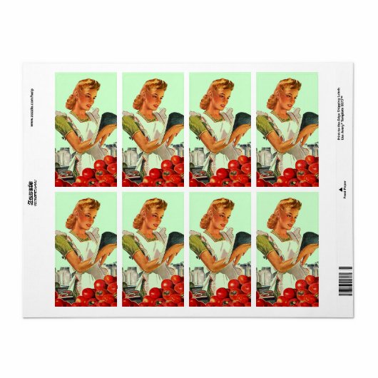 Retro inblikken pot etiketten ingeblikte goederen  (Full Sheet)