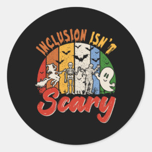  retro-inclusie is geen enge Halloween-boek Ronde Sticker